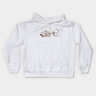 Koi Karp Fish Skeleton Kids Hoodie